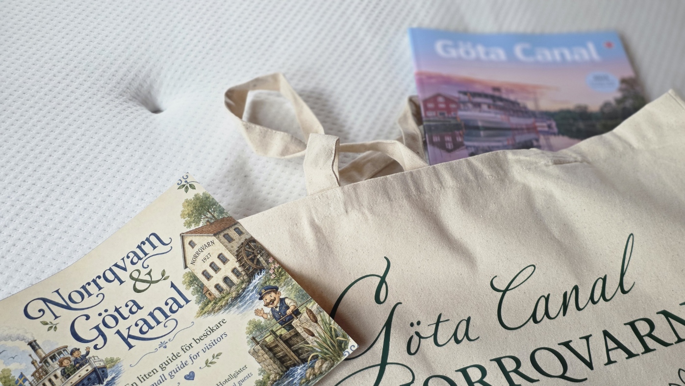 Norrqvarn and the Göta Canal—part of the journey.